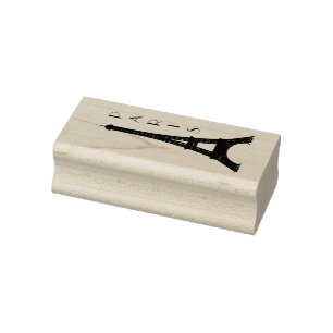 Paris Eiffel Tower Rubber Stamp