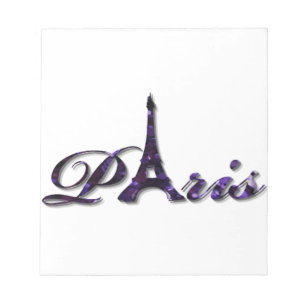 Paris Eiffel Tower Sequin Glitter Sparkle Notepad