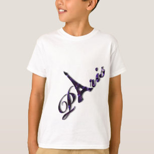 Paris Eiffel Tower Sequin Glitter Sparkle T-Shirt