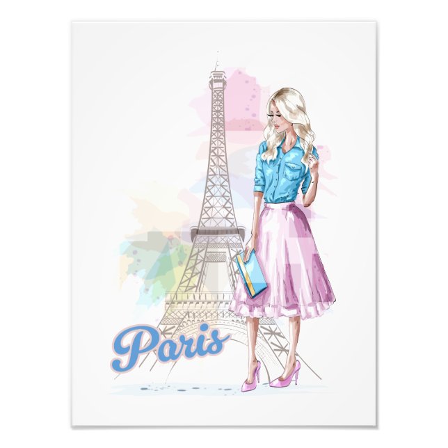 Paris Eiffel Tower sightseeing Photo Print (Front)
