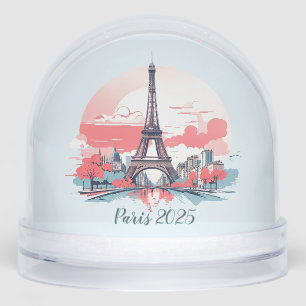 Paris Eiffel Tower Souvenir Snow Globe