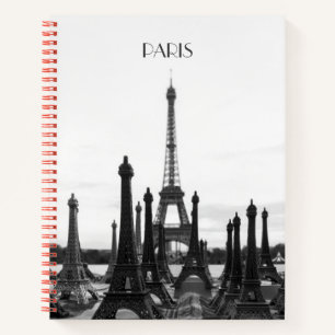 Paris Eiffel Tower spiral notebook