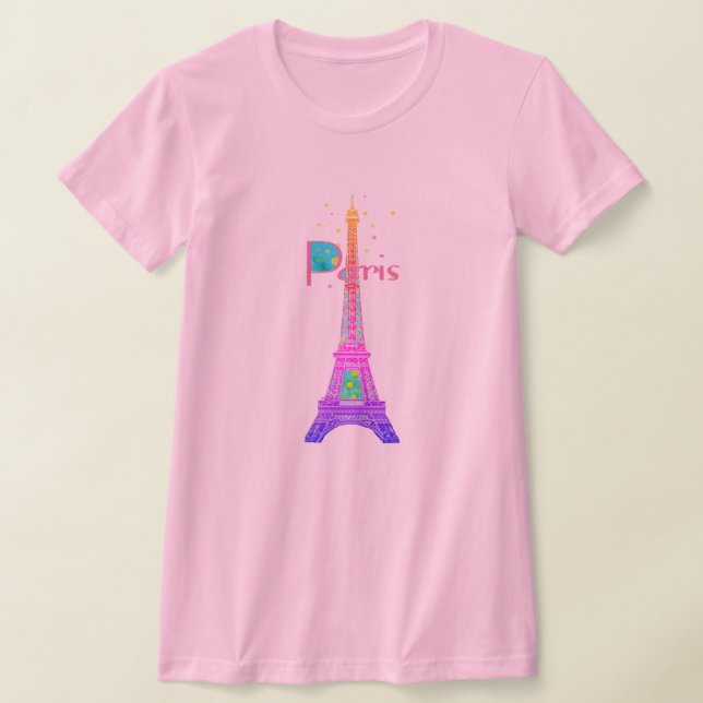 Paris Eiffel Tower  T-Shirt (Laydown)