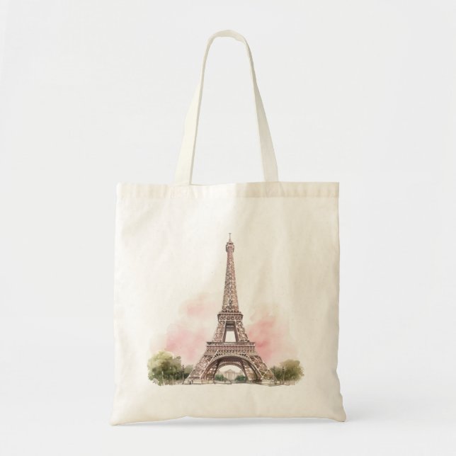 Paris Eiffel Tower Tote Bag (Front)