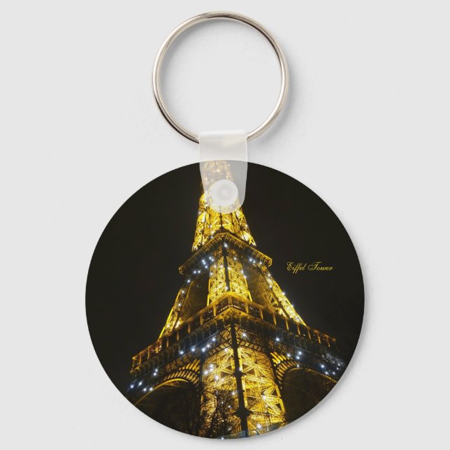 Paris. Eiffel Tower.  Tote Bag Key Ring (Front)