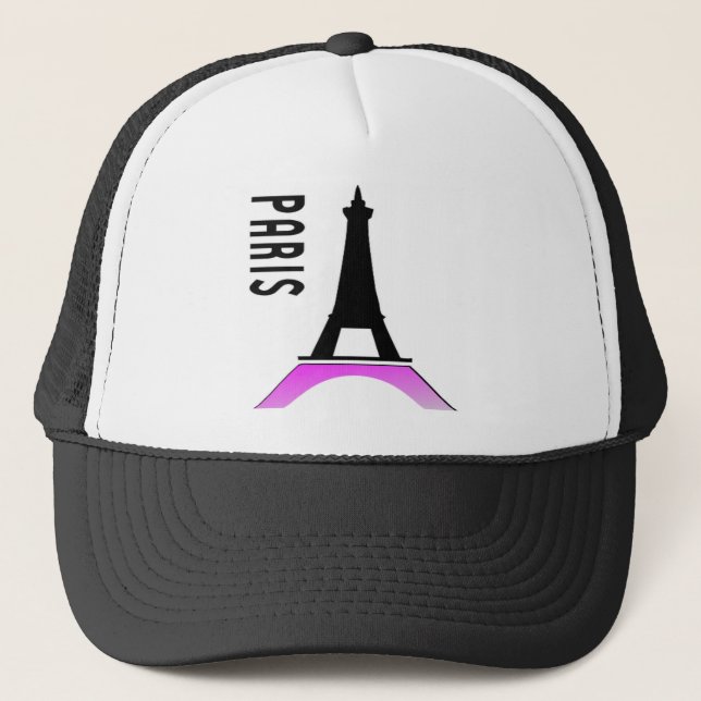 Paris Eiffel Tower Trucker Hat (Front)