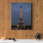 Paris Eiffel Tower Twinkling at Night Faux Canvas Print<br><div class="desc">Bring Paris into your room with this faux wrapped canvas print.</div>