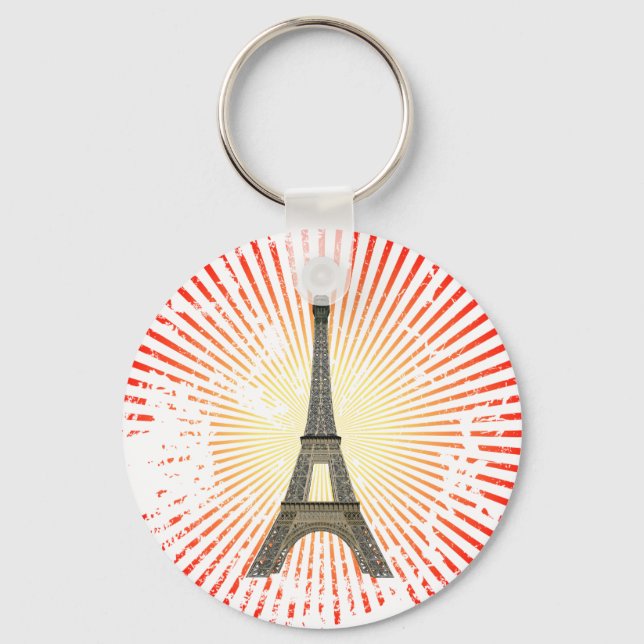 Paris: Eiffel Tower: Vector Drawing: Keychain (Front)