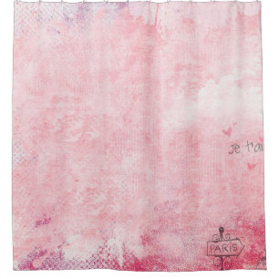 Paris eiffel tower vintage pigeons shower curtain