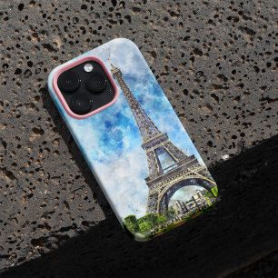Paris Eiffel Tower Watercolor #02  iPhone 13 Pro Max Case
