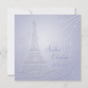 Paris, eiffel tower wedding  invitations