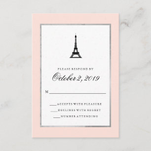 Paris Elegance Blush Pink Silver and Black RSVP