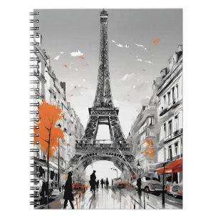 Paris Elegance Notebook – Eiffel Tower Cityscape