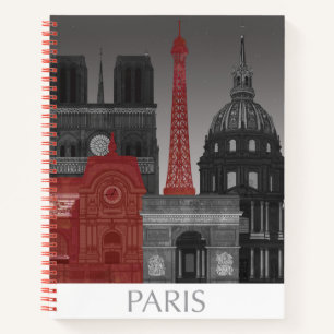 Paris Elevations by Night - Red Notebook