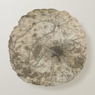 Paris environs round cushion