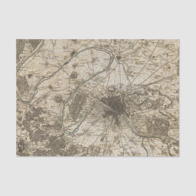 Paris environs tissue paper (Front)