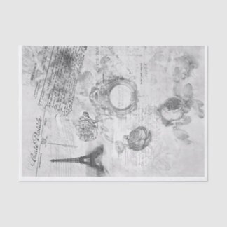 Paris ephemera decoupage paper