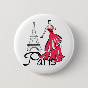 Paris Fashion 6 Cm Round Badge