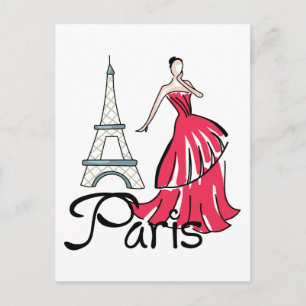 Paris Fashion Postcard