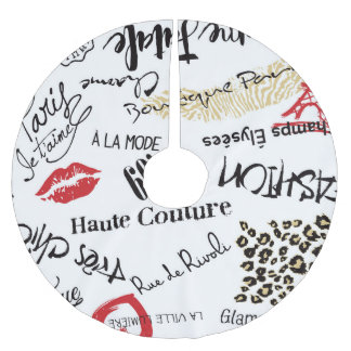 Paris fashion: vintage glamour pattern. brushed polyester tree skirt