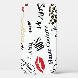 Paris fashion: vintage glamour pattern. iPhone 12 case