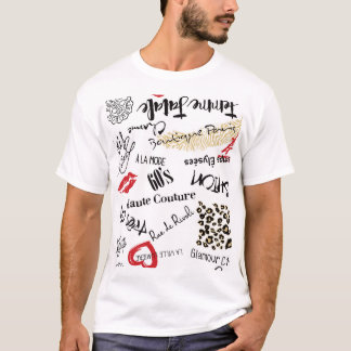 Paris fashion: vintage glamour pattern. T-Shirt