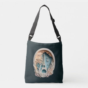Paris Faux Papercut Style Cross-body Bag
