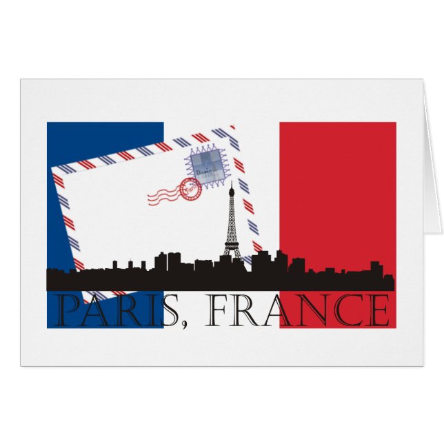 Paris Flag and Skyline (Front Horizontal)