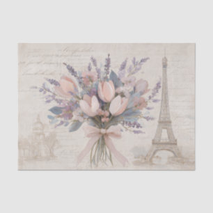 Paris Floral Bouquet Vintage French Ephemera Tissue Paper