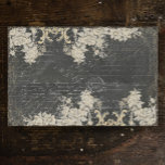 Paris Floral Vintage Ephemera Script Decoupage Tissue Paper<br><div class="desc">Vintage chalkboard black background with an elegant French floral border painted in oil pastel by internationally licensed artist and designer,  Audrey Jeanne Roberts.  Creamy off white Floral bouquet elements and swags are perfect for furniture decoupage to add texture and interest.   Copyright.</div>