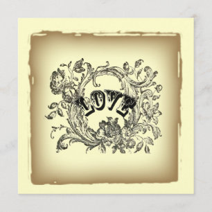 Paris flourish swirls victorian bridal shower invitation