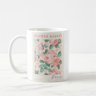 Paris Flower Market Poster Coffee Mug