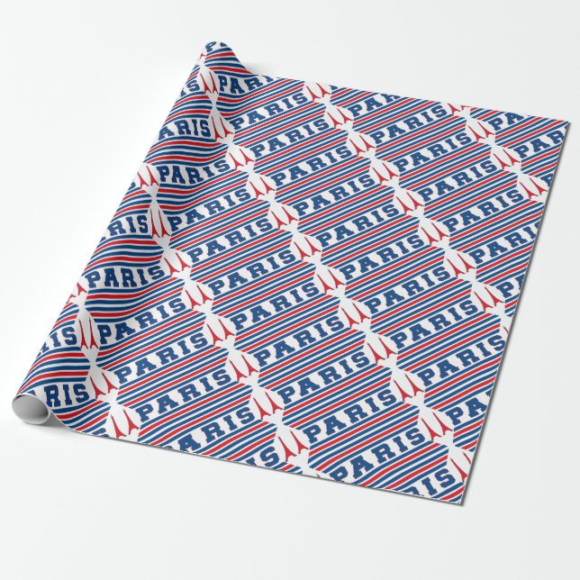 Paris football wrapping paper (Unrolled)