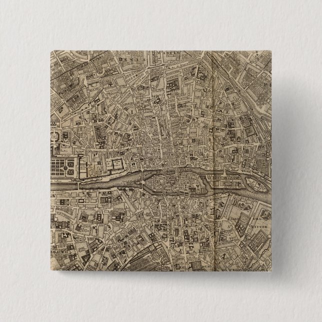 Paris France 15 Cm Square Badge (Front)