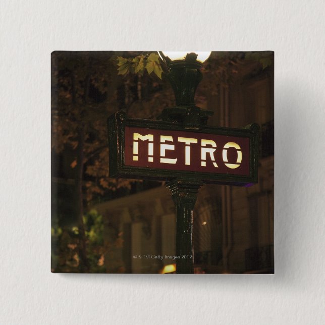 Paris, France. 15 Cm Square Badge (Front)