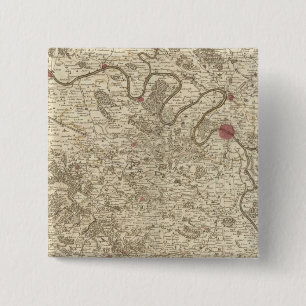 Paris France 15 Cm Square Badge