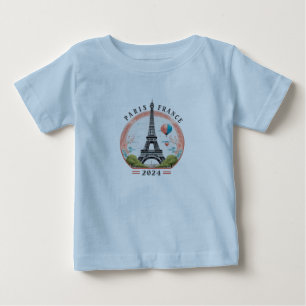 Paris France 2024 Baby T-Shirts, Paris France 2024 T-Shirt