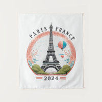 Paris France 2024 Tapestrys, Eiffel Tower