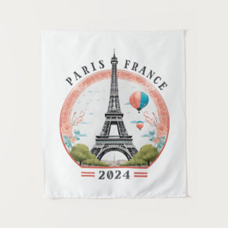 Paris France 2024 Tapestrys, Eiffel Tower Tapestry