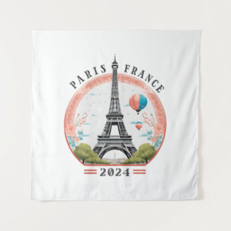 Paris France 2024 Tapestrys, Eiffel Tower Tapestry