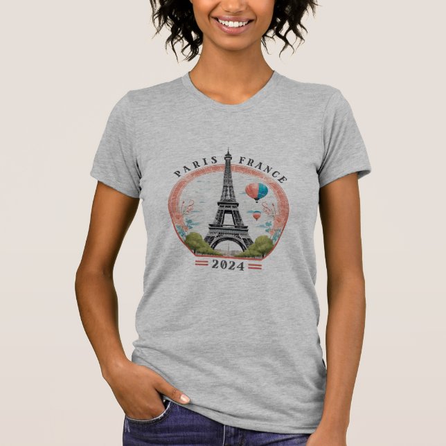 Paris France 2024 Women's Slim Fit T-Shirt, Paris  T-Shirt (Front)