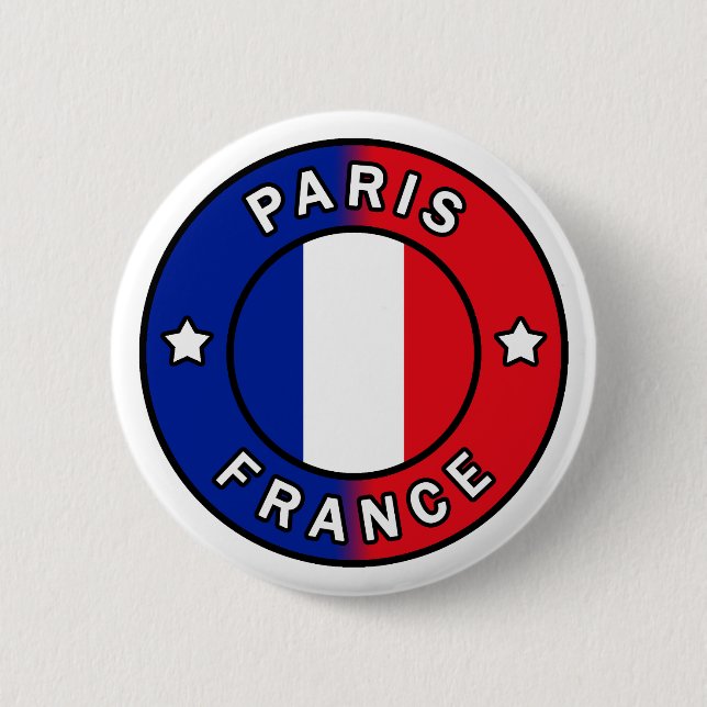 Paris France 6 Cm Round Badge (Front)