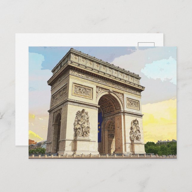 Paris France Arc De Triomphe Architecture Postcard (Front/Back)