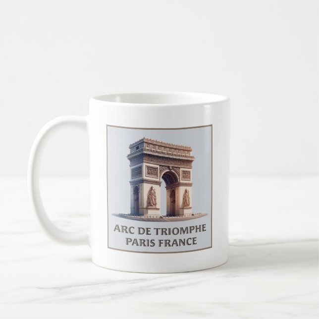 Paris France Arc de Triomphe Coffee Mug (Left)