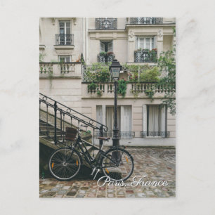 Paris France bike autumn fall travel postcard