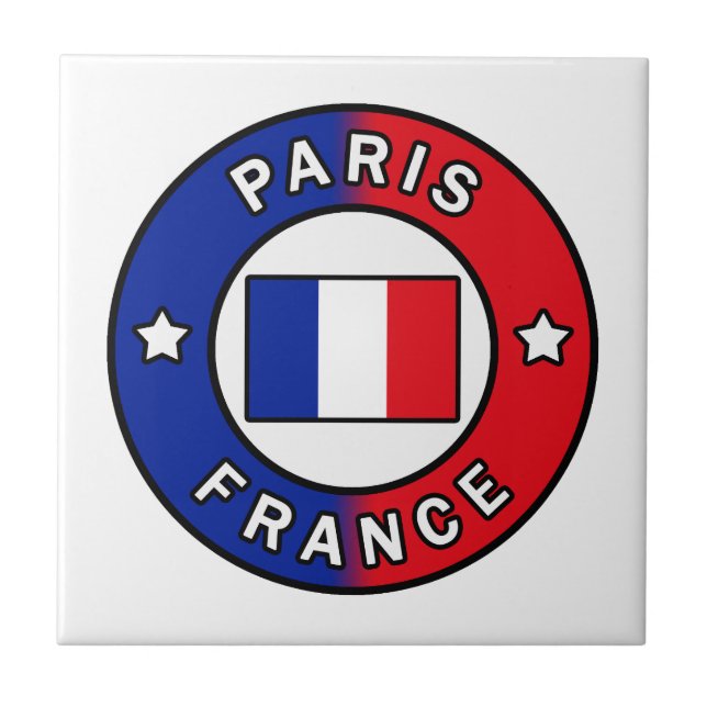 Paris France Ceramic Tile (Front)