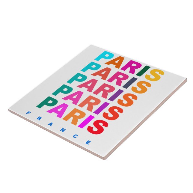 Paris France Ceramic Tile (Side)