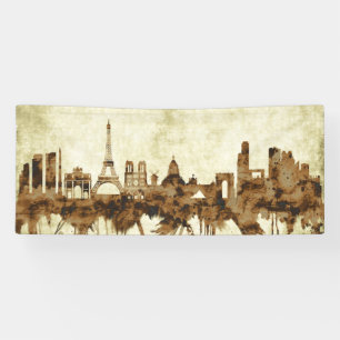 Paris France Cityscape Banner