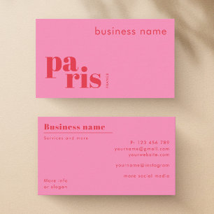 Paris France company freelance Business Card