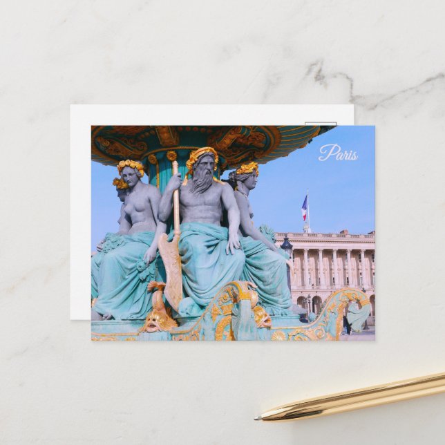 Paris. France. Concorde square Postcard (Front/Back In Situ)